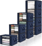 Fab totes Storage Bags,Clothes Blanket Storage Bins Foldable Closet Organizers with Reinforced Handle for Home Dorm Storage a