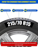 Auto Tightening Snow Chains Tire Chains For Cars Suv Pickup Trucks - Auto Tightening 1 Min Quick Fit AND Easy Installation, R