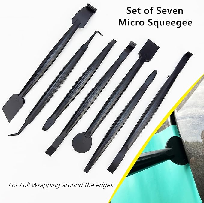 CARTINTS Car Install Tools for Vinyl Wrap, Vehicle Tinting Window Film Application Kit Includes Vinyl Wrap Magnets, 7 in1 Mini Squeegee, Felt Squeegee, Razor Blade Wrapping Cutter, 9mm Film Knife