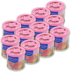 Auto Dynasty My Shaldan Japanese Car Cup-Holder Natural Air Freshener Cans, Peach Scented, Pack of 12