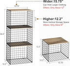Widened & Heightened Closet Organizers And Storage Shelves With Top Board, Set of 3 Stackable Closet Shelf Organizer Storage 