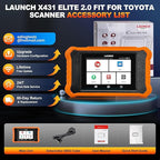2026 LAUNCH Creader Elite V2.0 fit for Toyota Lexus Bi-Directional Scan Tool, Full System OBD2 Scanner, All Reset Service Code