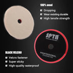 Buffing Polishing Pads, SPTA 7Pc 5.5 Inch Face for 5Inch 125mm Backing Plate Compound Buffing Sponge Pads Cutting Polishing Pad Kit for Car Buffer Polisher Compounding, Polishing and Waxing -A1094MIX