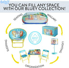 Bluey Set of 2 Collapsible Storage Cubes,10"x10"x10" Fabric Bins for Kids, Spacious Foldable Toy Organizer Boxes for Bedroom,