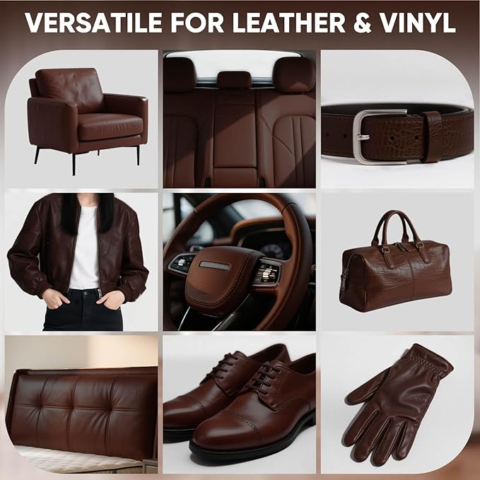 Leather Recoloring Balm - Scratch Repair & Color Restore Kit for Faded Leather, Leather Couch & Car Seats - 12OZ Leather Rest