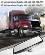 Upper Door Mirror Compatible with International Durastar Workstar Prostar Lonestar 2002–2023, Truck Main Rear View Mirror, Universal Left & Right, Wide Angle