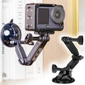JJC Suction Cup Mount with Extension Arm for DJI Osmo Nano Action 5 Pro 4 3 Action Camera, Strong Stable Suction Cup Base Compatible with Gopro Hero 13 12 11 10, for Insta360 Ace Pro 2 Car Mount