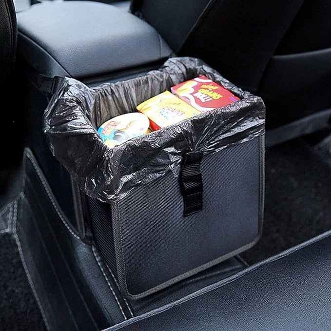 2 Pcs Large Size Car Backseat Organizer with 1 Pcs Trash Garbage Bag, Clear Screen Tablet Holder and 9 Storage Pockets,Foldable Seat Back Protectors for Toys Drinks Book ,Travel Accessories (Black)