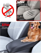 for 2020-2026 Ford Escape & 2021-2026 Bronco Sport CX430 2-in-1 Silicone Center Console Armrest Cover& Armrest Hidden Privacy Tray - [OEM Design& Friendly Liquid Silicone Rubber] - Thin Black