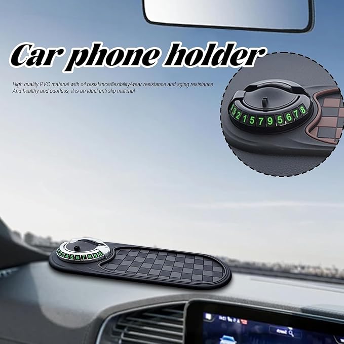 Multifunction Car Anti-Slip Mat, Multifunction 4-in-1 Car Mobile Phone Anti-Slip Mat, 360 Rotatable Anti Skid Car Dashboard P