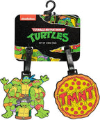 FUL Teenage Mutant Ninja Turtles 2-Piece Suitcase ID Tag Set with Adjustable Straps, Multi, One Size