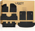 LASFIT Floor Mats & Backrest Mats & Cargo Mats for KIA Sorento 7 Seats 2020 2019 2018 2017 2016, All Weather TPE Custom Fit Floor Liners for KIA Sorento 1st & 2nd & 3rd Row Full Set Car Mats, Black