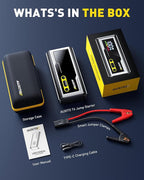 AUXITO Jump Starter 8000A Portable Car Battery Jump Starter with Large LCD Display Jump Cable with Smart Clamps Power Bank
