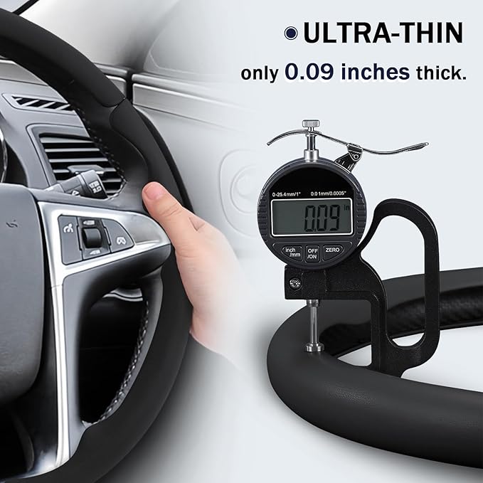 Steering Wheel Cover for Chevy (Chevrolet) Equinox 2010-2017/ GMC Terrain 2010-2017/ Buick Lacrosse 2010-2015/ Regal 2011-2013(Black)