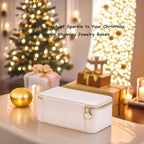 VLANDO Travel Jewelry Box Organizer – Portable PU Leather Jewelry Case with 6/8/12 Zippered Pouches, Compact Storage for Earr