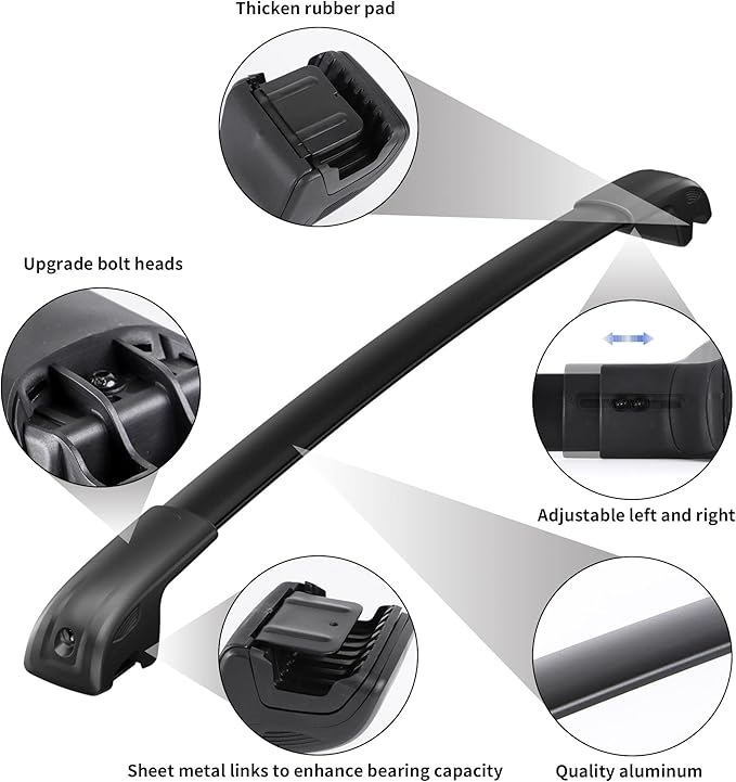 300LBS Roof Rack Cross Bars Lockable for 2013-2018 RAV4, Aluminum Car Cargo Crossbars Rooftop Luggage Kayak Bicycles Canoe Carrier