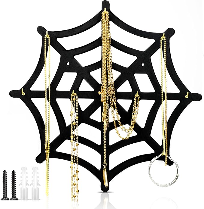 Glenmal Halloween Gothic Earring stand Jewelry Holder Black Key Holder Halloween Mount Hanger Decor Organizer for Kitchen Roo