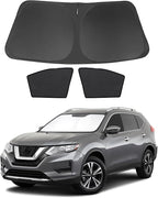 3PCS Car Window Shades Front Windshield Sun Shade Foldable Window Shade Custom Fit for 2014-2020 Nissan Rogue Accessories Car Shades for Front Windows Anti-UV Rays Block Heat