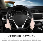 Car Steering Wheel Cover, 15 Inch Anti-Slip Breathable Leather Auto Steering Wheel Protector, Full Surround Soft Steering Whe