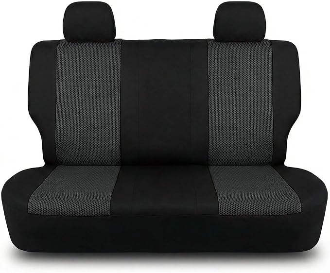 FH Group Automotive Rear Car Seat Covers for SUV, Trucks, Sedan and More - Universal Fit Front High Back & Rear Solid Bench D
