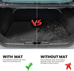 LASFIT Cargo Mat for 2012–2018 Ford Focus Sedan (Gas Models Only, No Subwoofer) Custom Fit All Weather Trunk Liner, Waterproof Heavy Duty Rear Trunk Protector for Cargo Area
