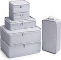 Mossio 6 Set Packing Cubes with Shoe Bag - Lightweight Travel Luggage Suitcase Organizers