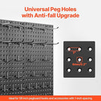 VEVOR Metal Pegboard Panels, 24" x 12" Pegboard, 2 Panels, Heavy Duty Peg Board Wall Organizer with Accessories, for Living R