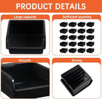 20 Pack Pegboard Bins With Metal Hooks, Black Pegboard Storage Bins, Pegboard Containers For Peg Board Organizing Accessories