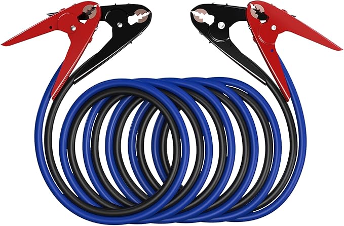 SAFEMATE Heavy Duty Jumper Cables, 2 Gauge 18 feet Automotive Booster Cables for Car Battery, with Voltage Detection and Reverse Connection Protection