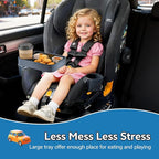 Car Seat Snack Tray for Kids Toddler Travel,Cup Holder Expander for Car,Toddler Travel & Road Trip Accessory for Mess-Free Snacking in The Car (Dark Gray)