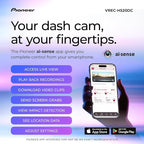 Pioneer VREC-H520DC Dual Dash Cam Front and Rear Car Camera - Large Screen, 2K Resolution, Starvis Night Vision, 140 Degree W