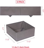 DIOMMELL 6 Pack Foldable Cloth Storage Box Closet Dresser Drawer Organizer Fabric Baskets Bins Containers Divider for Clothes