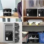 Fireproof File Box with Wheels, Collapsible Rolling Fireproof Document Bag with Lock, Fireproof Box with Handle & Casters, Mo