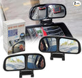 Blind Spot Mirror, Left and Right Adjustable Rearview Mirror Car Auxiliary Wide Angle Mirrors Stick for Universal Cars Truck SUV, Dark Grey