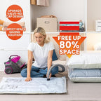 TAILI 10 Pack Vacuum Storage Bags, Jumbo Vacuum Seal Bags for Clothing (40x31 Inch), Space Saver for Bulky Bedding, Pillows, 