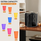 Rotating Paper Cup Dispenser, Cup Holder with 4 Compartments, Disposable Coffee Cup Dispenser Removable, Plastic Cup Storage 