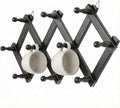 SCUNDA Expandable Hat Hanger for Wall,10 Wall Hooks Organizer for Hat, Coat, Cap, Mug - Space Saving Wall Mounted Hat Rack fo