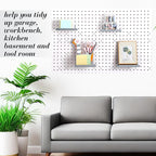 Beeveer 4 Pcs Pegboard Shelves Wall Organizer Brackets Pegboard Steel Tray Accessories Organizing Tools for Craft Garage Nurs