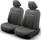GIANT PANDA 2PCS Front Car Seat Cover for Subaru Outback Forester Crosstrek Legacy Impreza, Faux Leather Bucket Seat Covers (