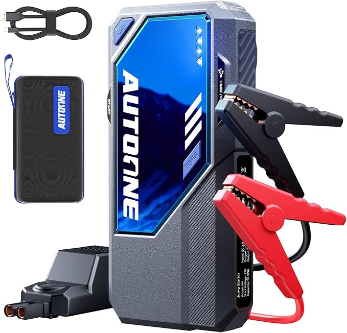 AUTOONE M4 Jump Starter 8000A Car Battery Jumper Starter Portable, 12V Jump Pack (All Gas/12L Diesel) Jump Box for Car