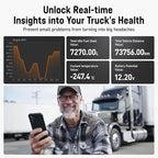 ANCEL HD200 Bluetooth Heavy Duty Truck Scanner, Speed Limit and Idle Reset for Cummins & Caterpillar Engines, J1939/J1708