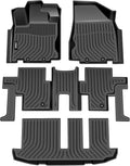 VIWIK Floor Mats Fit for Nissan Pathfinder 7 Seat 2013-2020 / QX60/ 2013 JX35 2014-2020, Car Mats All Weather Custom Floor Liners Full Set Include 1st 2nd 3rd Row, Automotive Floor Mats TPE Black