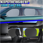 6PCS Reflective Car Windshield Sunshade, Foldable Side Window Sun Shade with Storage Bag for Front & Rear Windshields, Privacy Protection Cover Block UV Rays, Keep Cool for Most Cars