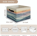 Religious Christian Foldable Storage Bins Box with Handles Decor, As for Me and My House We Will Serve the Lord Bible Verse C