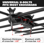 WEIZE Roof Rack Carrier Basket Universal Rooftop 64" x 39" x 5" Large Size Roof Rack + Waterproof Bag, Cargo Net with Attachment Hooks, Ratchet Straps for SUV, Truck