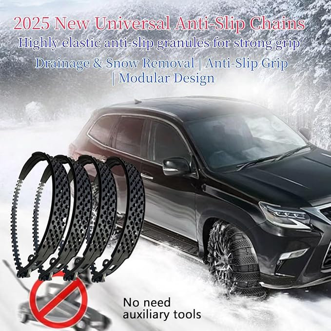 20 Pack Tire Chains, Universal Emergency Tire Chains, Adjustable Plastic Anti-skid Ties,Safety Chains for Most Cars, SUV Truc