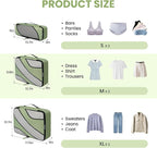 BAGAIL 6 Set Packing Cubes,Travel Luggage Packing Organizers