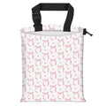 Car Trash Bag Large Hanging Can for Back of Seat, Cute Waterproof Car Garbage Bag for Vehicle, Travelling, Outdoor Cute Pink Bow Heart