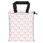 Car Trash Bag Large Hanging Can for Back of Seat, Cute Waterproof Car Garbage Bag for Vehicle, Travelling, Outdoor Cute Pink Bow Heart
