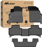 Nilight TPE Floor Mats for Audi Q7 SQ7 2017-2026,Audi Q8 2019 2020 2021 2022 2023 2024 2025 2026 All Weather Custom Fit Heavy Duty Floor Liners
